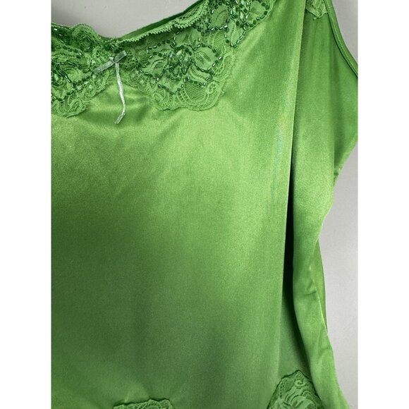 VTG 90s Tinker Bell Green Sweetheart Cami XL Winx Y2K Sparkle Fairycore Tank Top - Picture 4 of 15